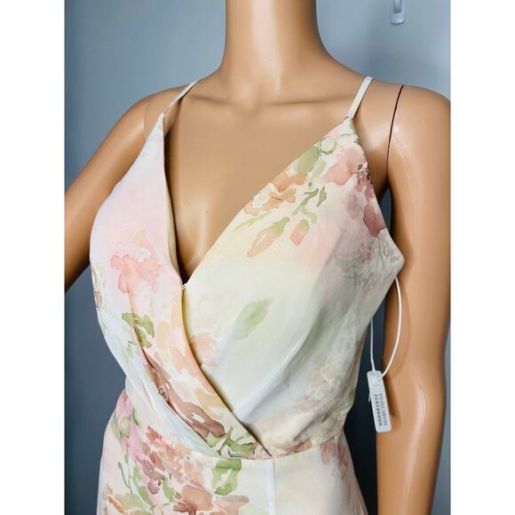Marchesa Notte Sessa Printed Bridesmaid Maxi Dress Floral Blush size 10 NWT - Picture 8 of 10
